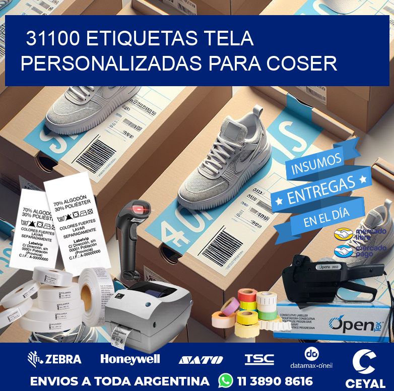 31100 ETIQUETAS TELA PERSONALIZADAS PARA COSER