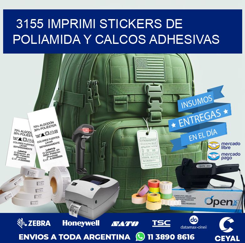 3155 IMPRIMI STICKERS DE POLIAMIDA Y CALCOS ADHESIVAS