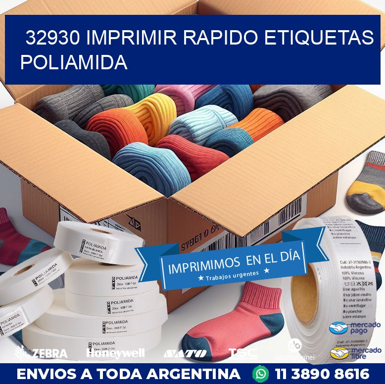 32930 IMPRIMIR RAPIDO ETIQUETAS POLIAMIDA