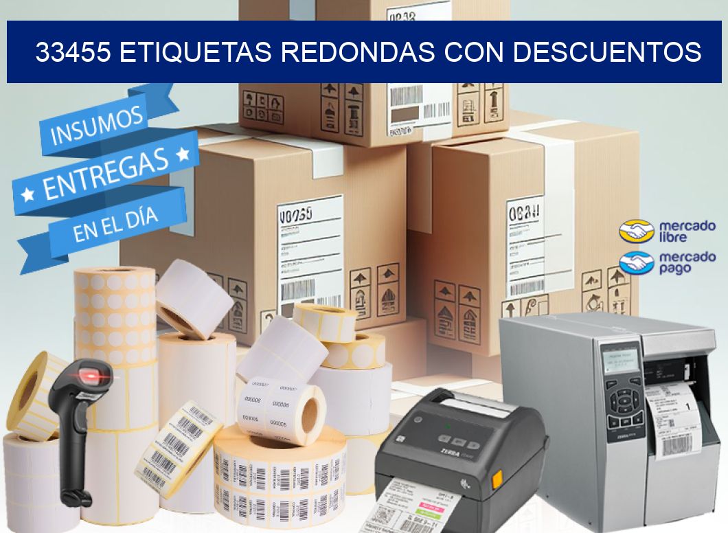 33455 ETIQUETAS REDONDAS CON DESCUENTOS