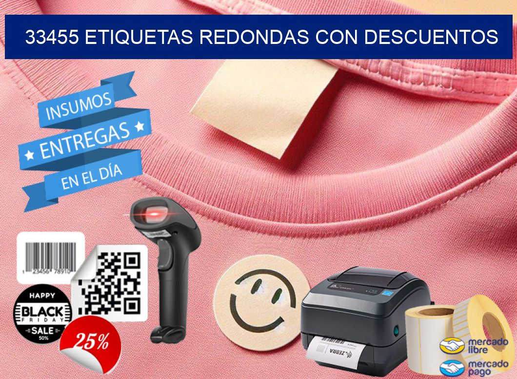 33455 ETIQUETAS REDONDAS CON DESCUENTOS