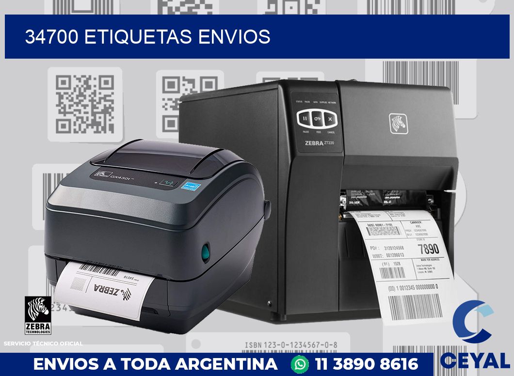 34700 etiquetas envios