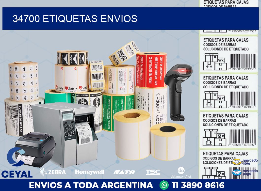 34700 etiquetas envios