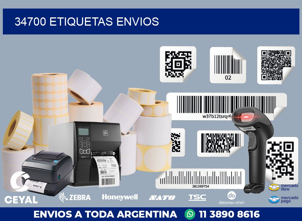 34700 etiquetas envios