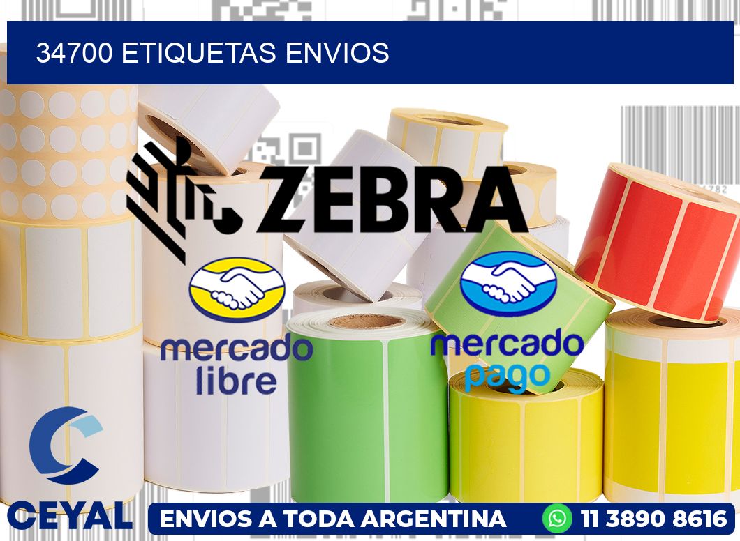 34700 etiquetas envios