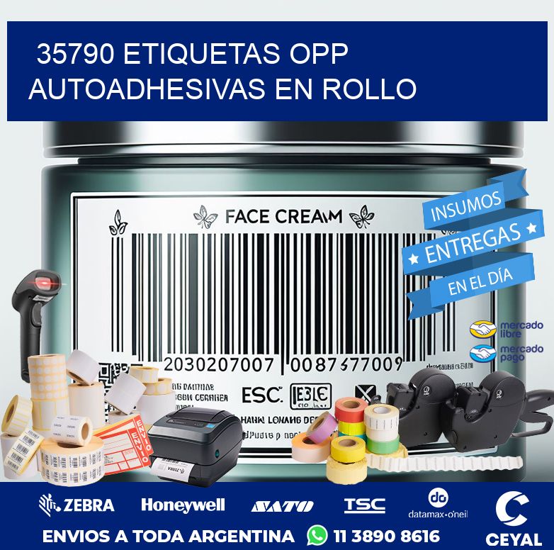 35790 ETIQUETAS OPP AUTOADHESIVAS EN ROLLO
