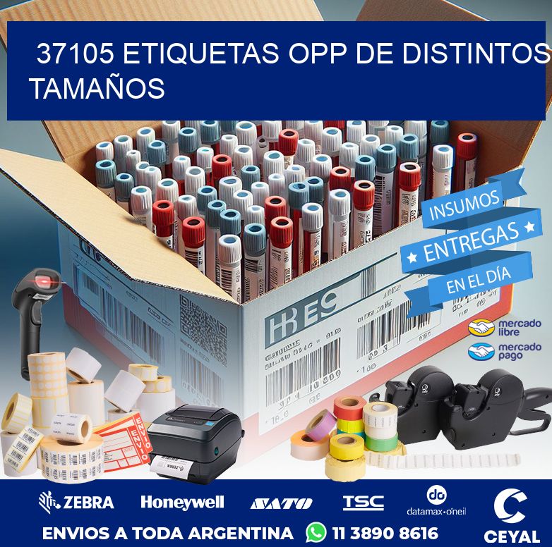 37105 ETIQUETAS OPP DE DISTINTOS TAMAÑOS