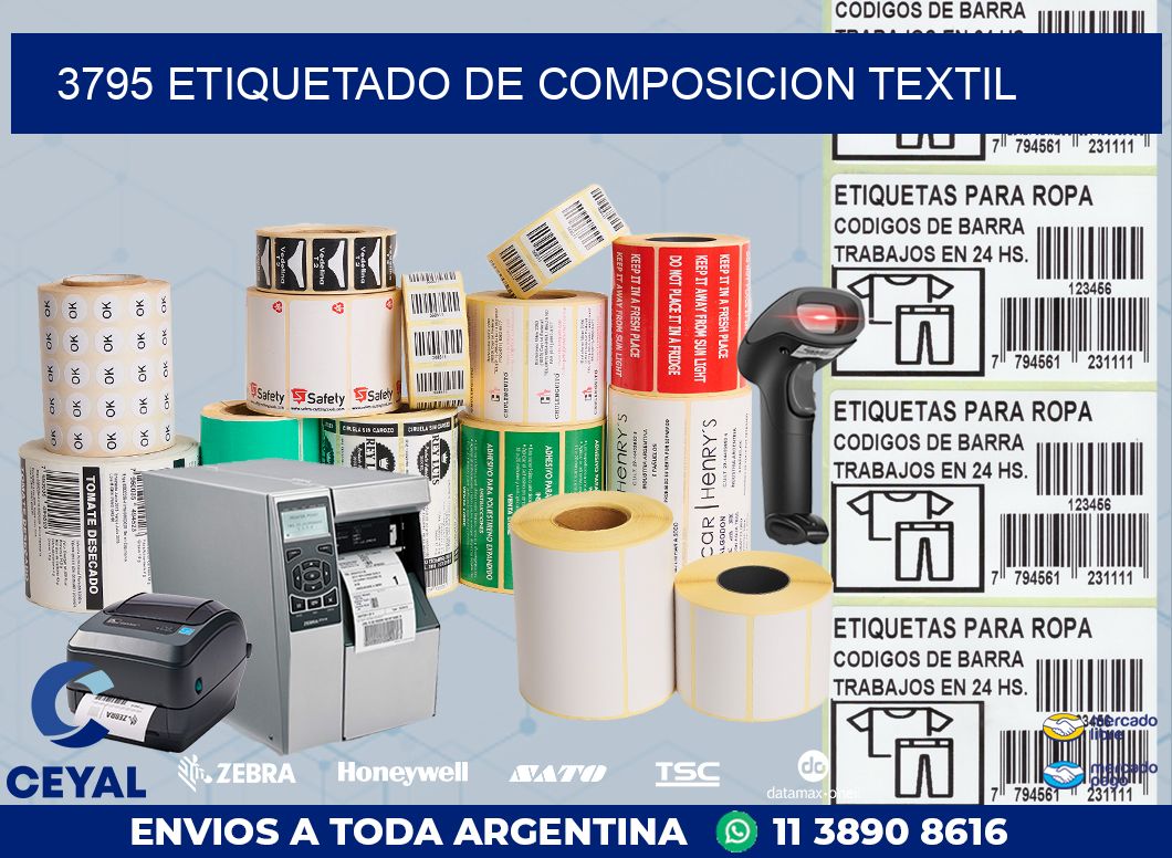 3795 ETIQUETADO DE COMPOSICION TEXTIL