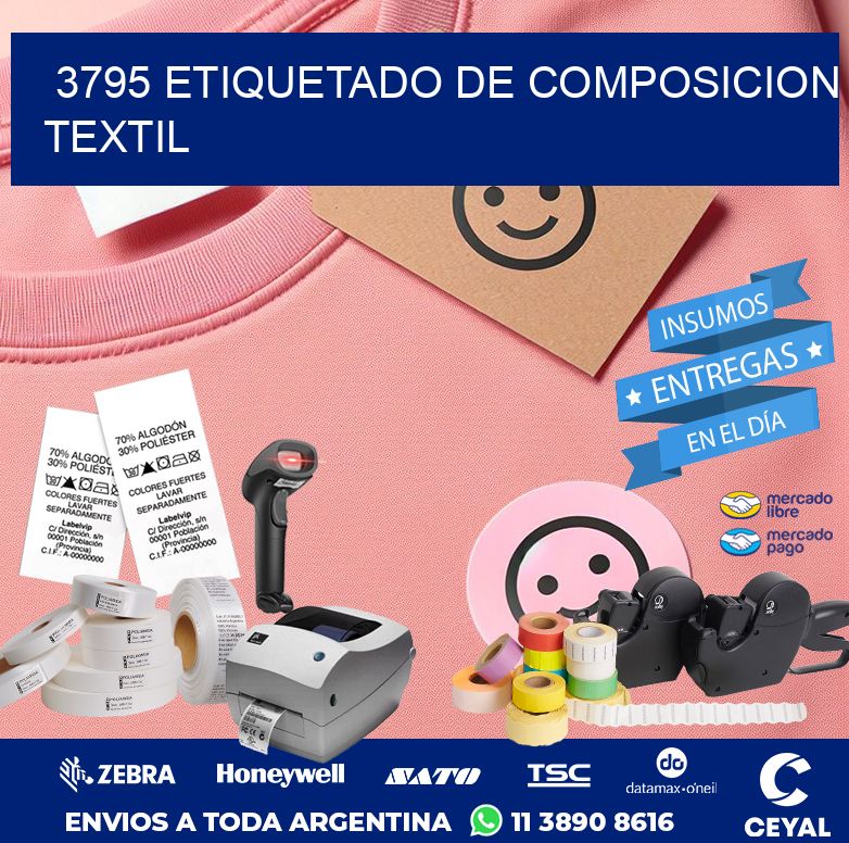 3795 ETIQUETADO DE COMPOSICION TEXTIL