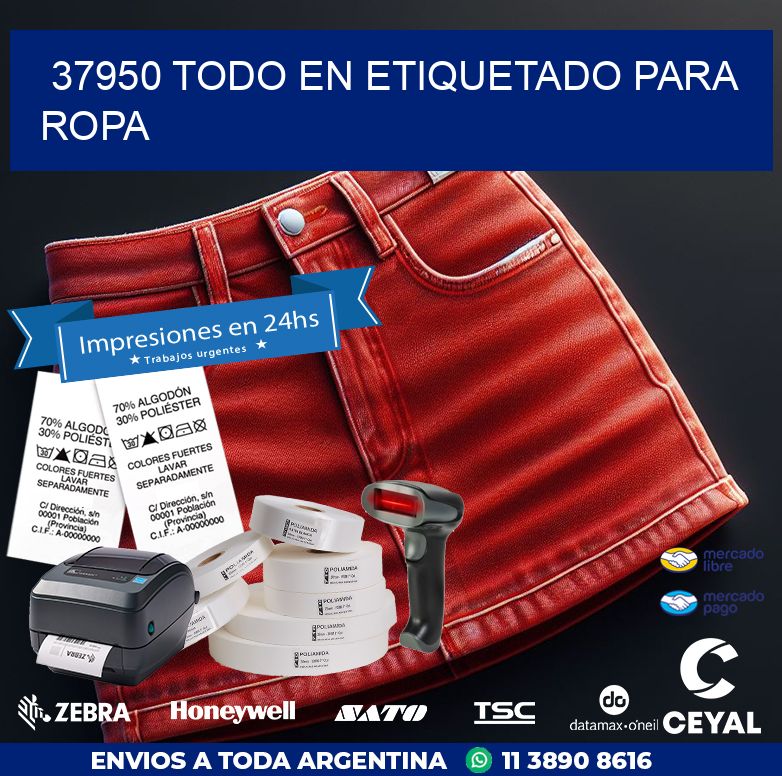 37950 TODO EN ETIQUETADO PARA ROPA