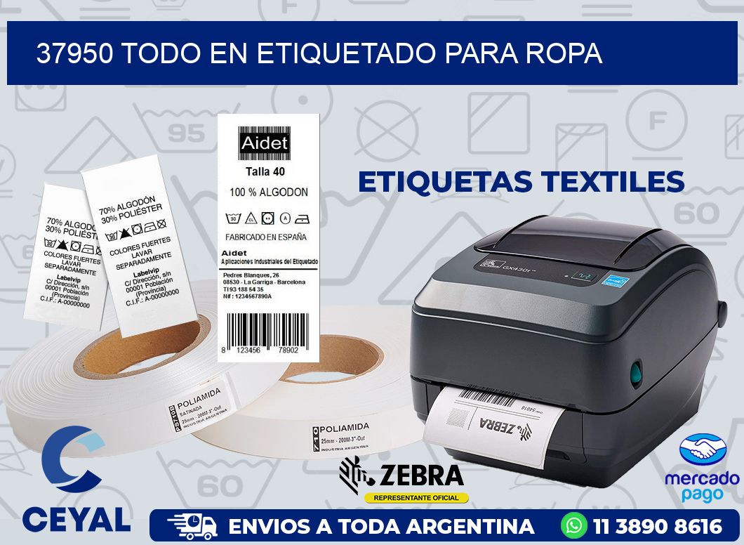37950 TODO EN ETIQUETADO PARA ROPA