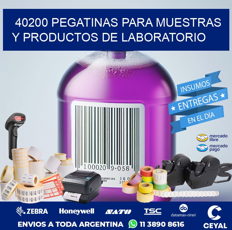 40200 PEGATINAS PARA MUESTRAS Y PRODUCTOS DE LABORATORIO