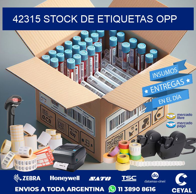 42315 STOCK DE ETIQUETAS OPP