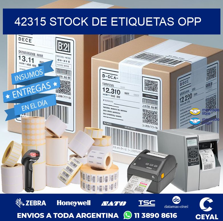 42315 STOCK DE ETIQUETAS OPP