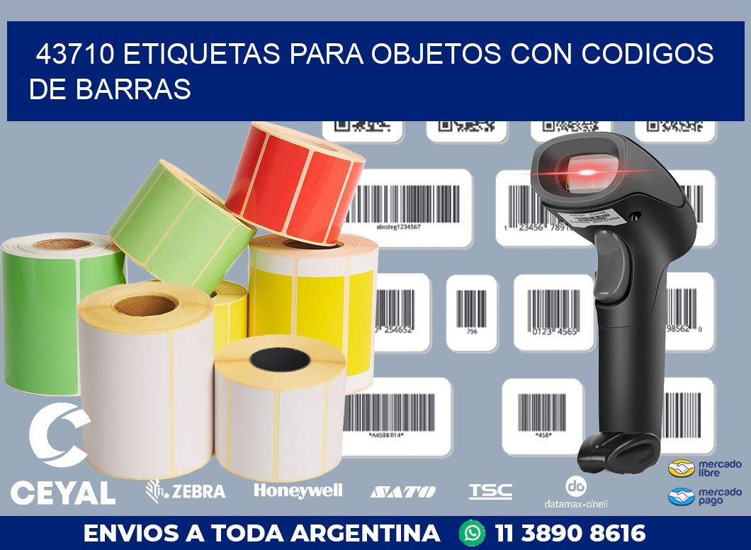 43710 ETIQUETAS PARA OBJETOS CON CODIGOS DE BARRAS