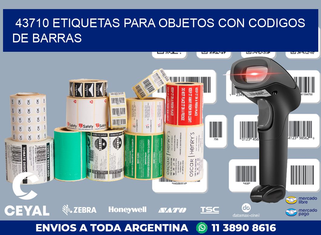 43710 ETIQUETAS PARA OBJETOS CON CODIGOS DE BARRAS