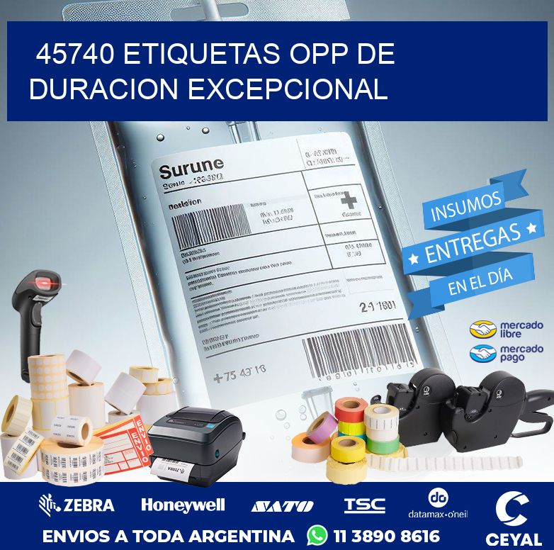 45740 ETIQUETAS OPP DE DURACION EXCEPCIONAL