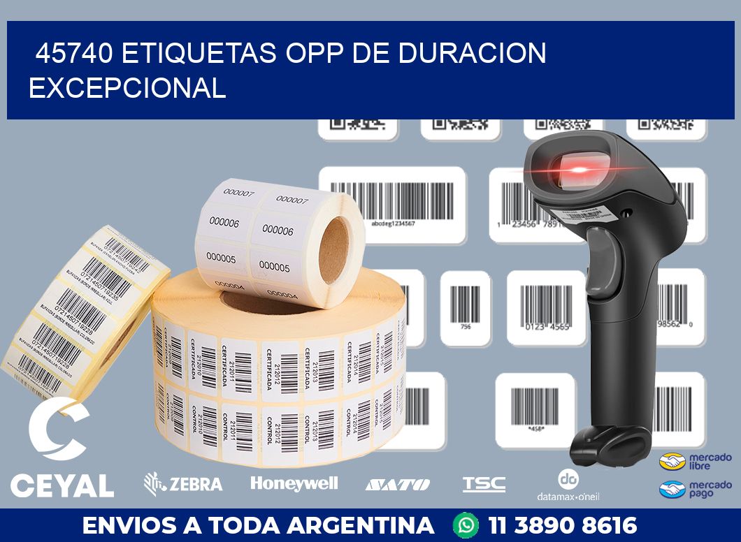 45740 ETIQUETAS OPP DE DURACION EXCEPCIONAL