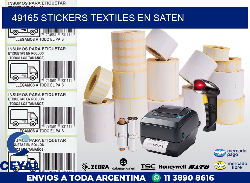 49165 STICKERS TEXTILES EN SATEN