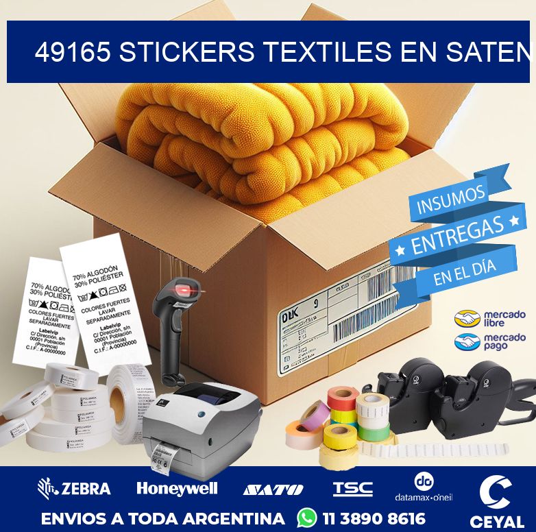 49165 STICKERS TEXTILES EN SATEN