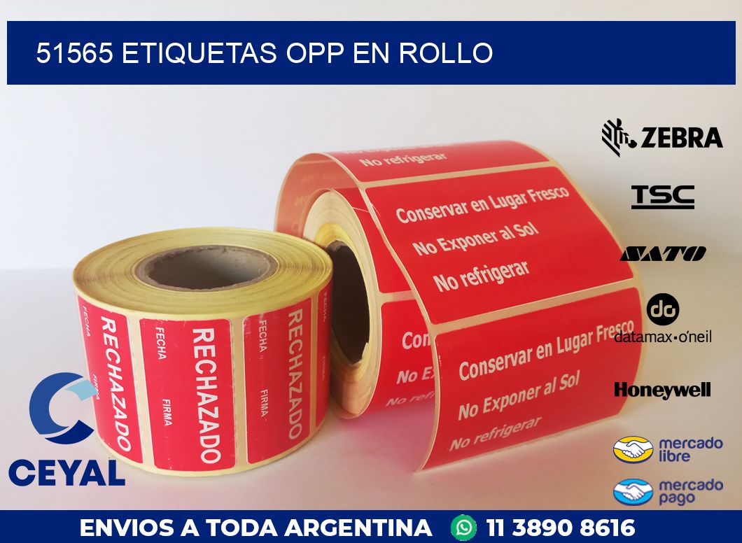 51565 ETIQUETAS OPP EN ROLLO
