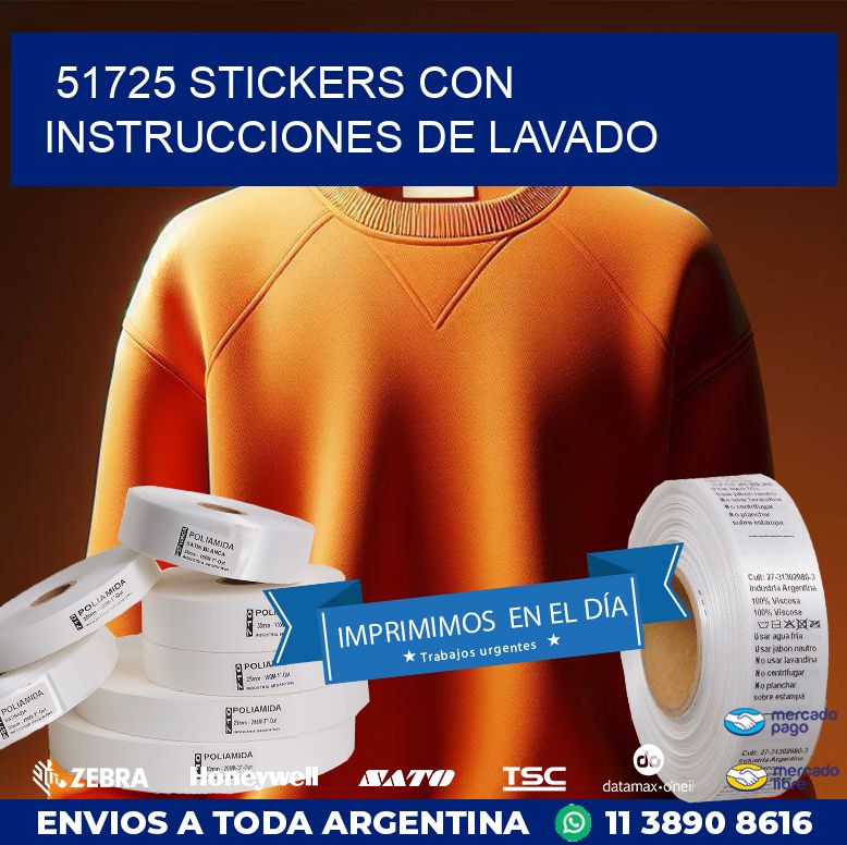 51725 STICKERS CON INSTRUCCIONES DE LAVADO