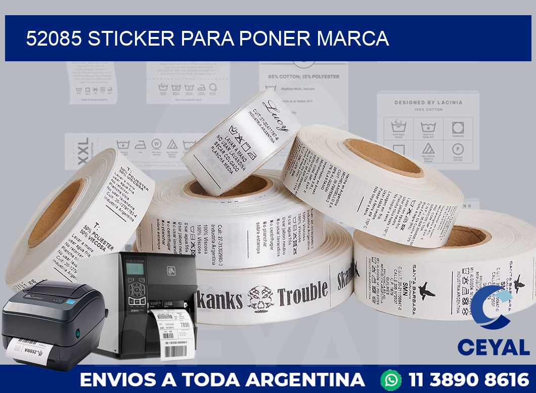 52085 STICKER PARA PONER MARCA