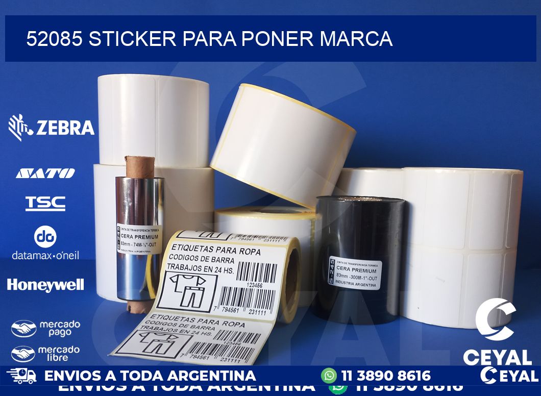 52085 STICKER PARA PONER MARCA
