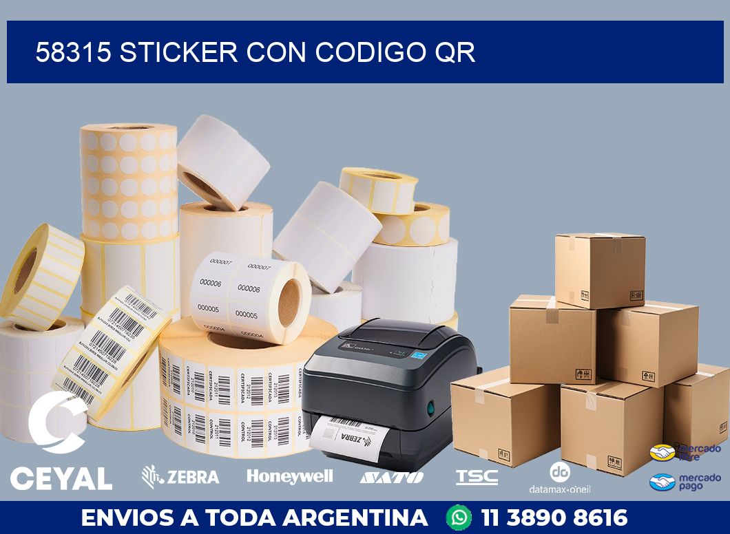 58315 STICKER CON CODIGO QR