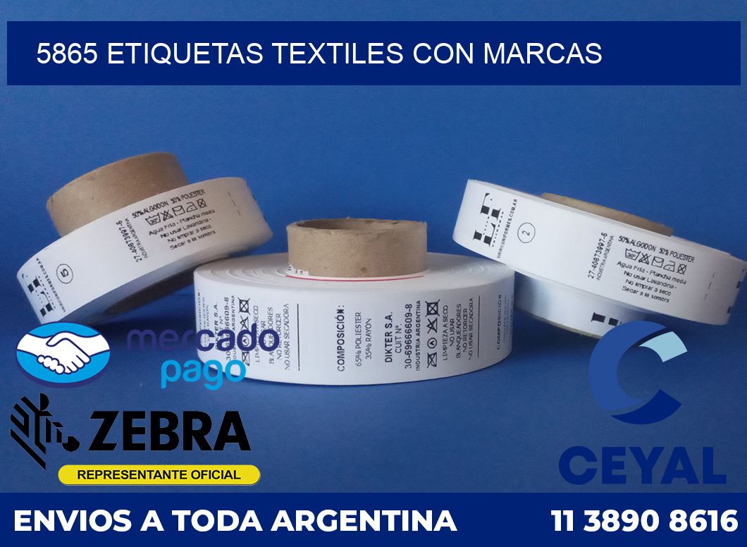 5865 ETIQUETAS TEXTILES CON MARCAS