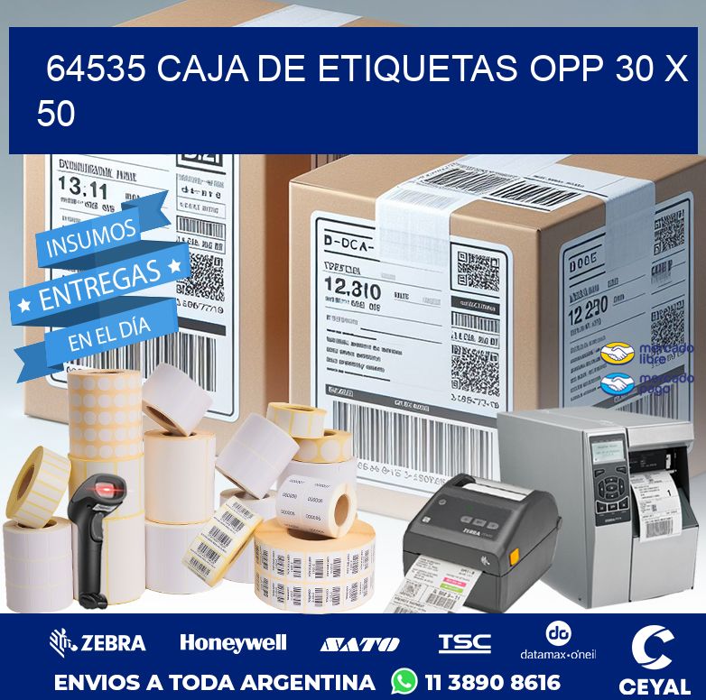 64535 CAJA DE ETIQUETAS OPP 30 X 50