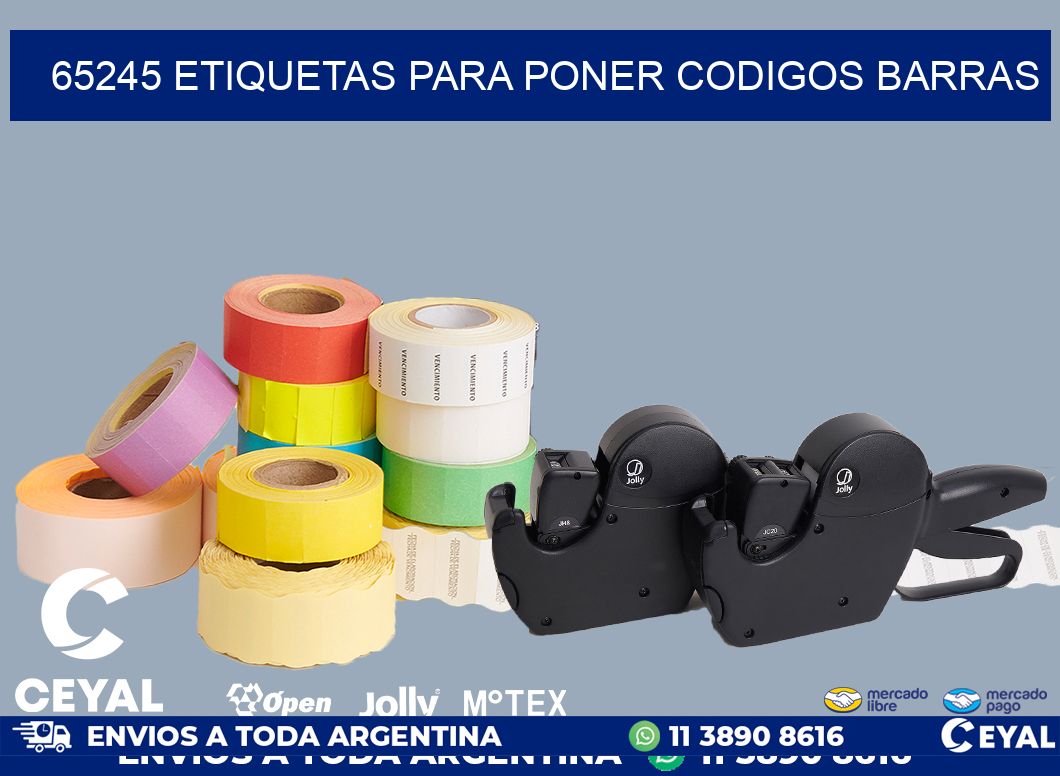 65245 ETIQUETAS PARA PONER CODIGOS BARRAS