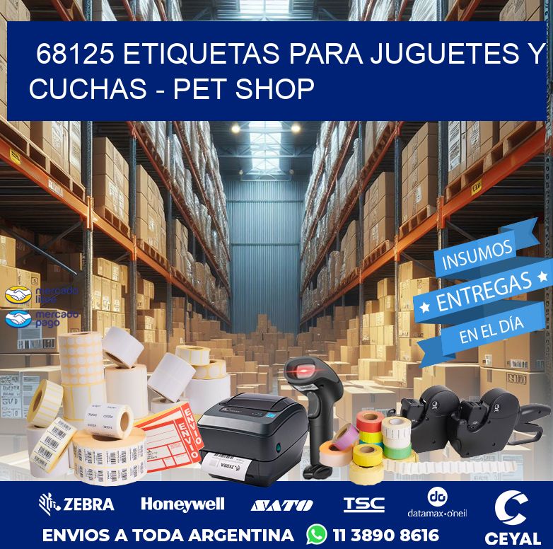 68125 ETIQUETAS PARA JUGUETES Y CUCHAS - PET SHOP