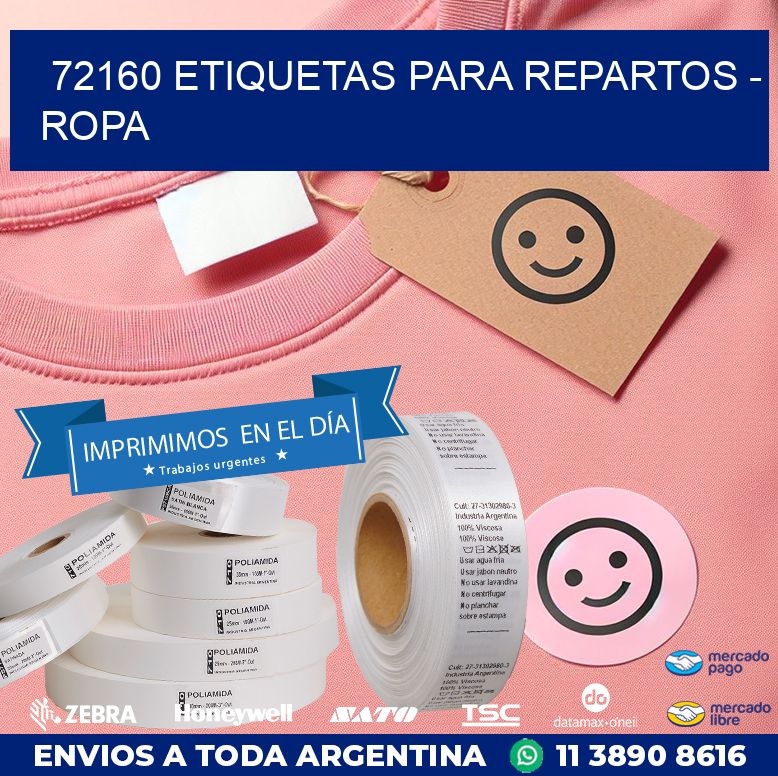 72160 ETIQUETAS PARA REPARTOS - ROPA