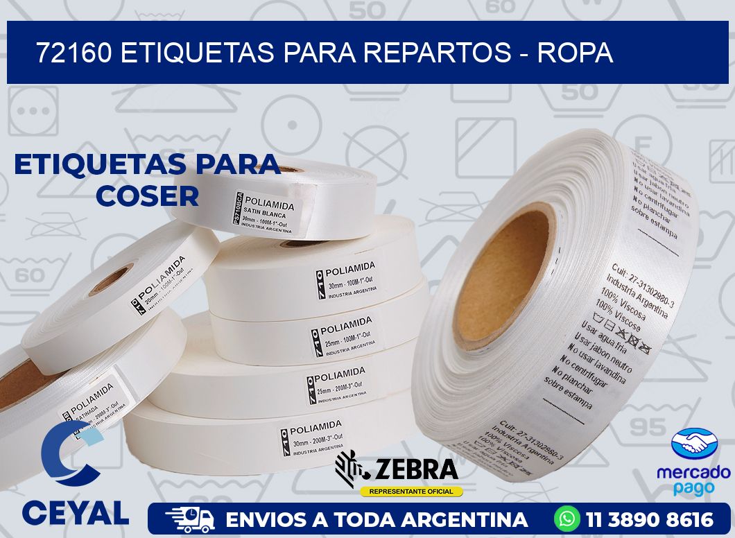 72160 ETIQUETAS PARA REPARTOS - ROPA