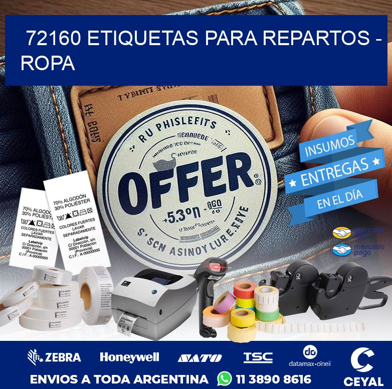 72160 ETIQUETAS PARA REPARTOS - ROPA