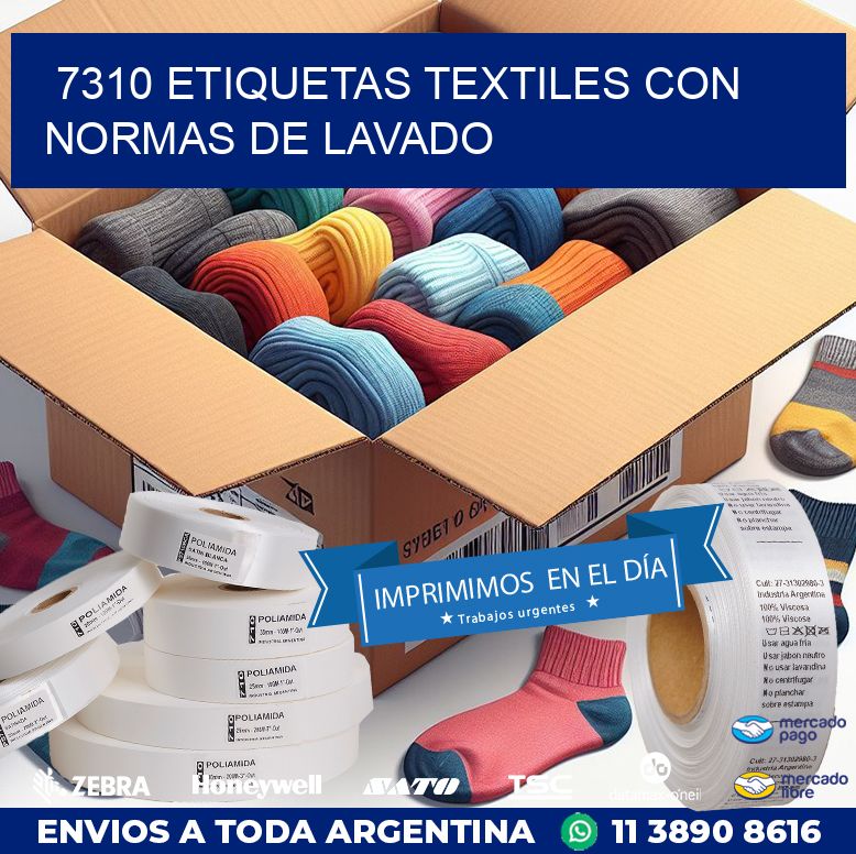 7310 ETIQUETAS TEXTILES CON NORMAS DE LAVADO