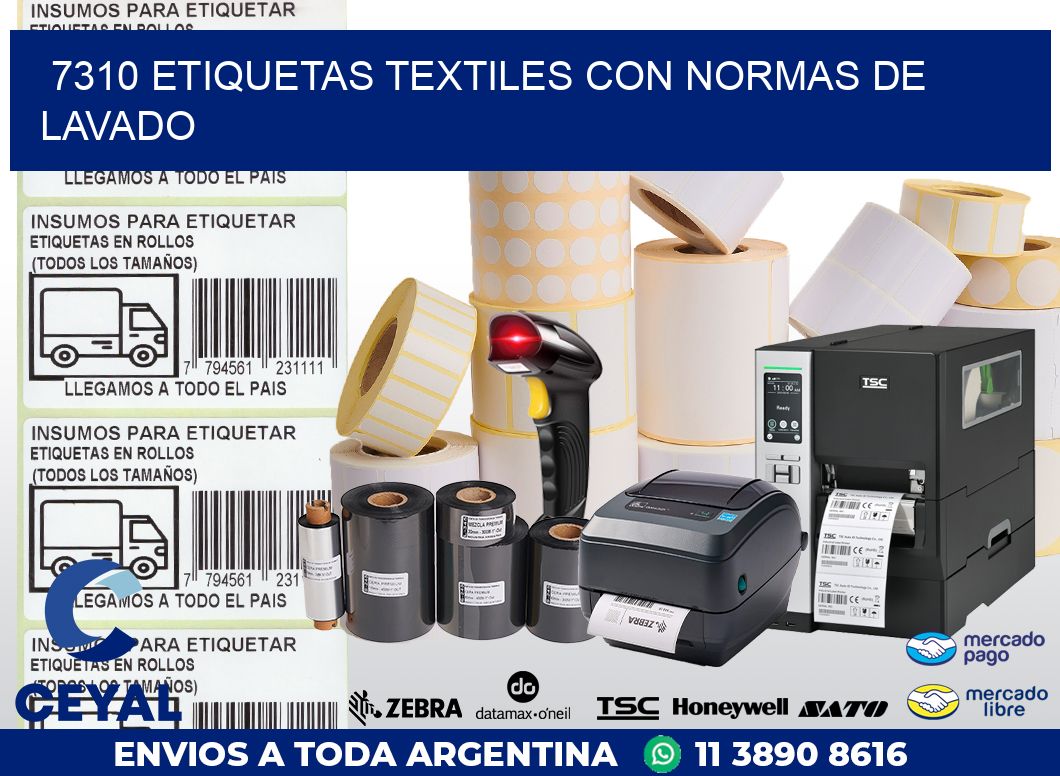 7310 ETIQUETAS TEXTILES CON NORMAS DE LAVADO