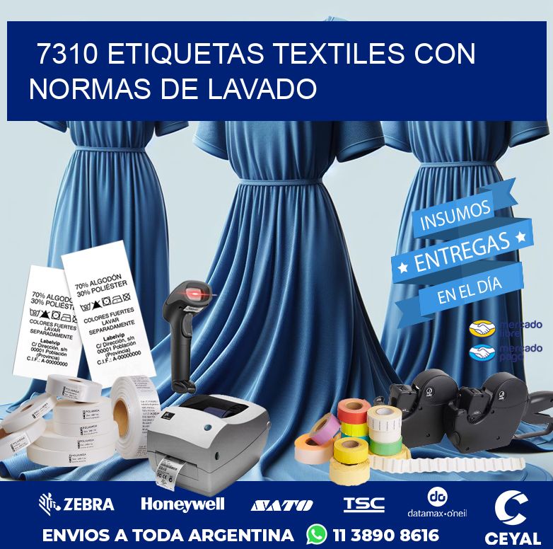7310 ETIQUETAS TEXTILES CON NORMAS DE LAVADO