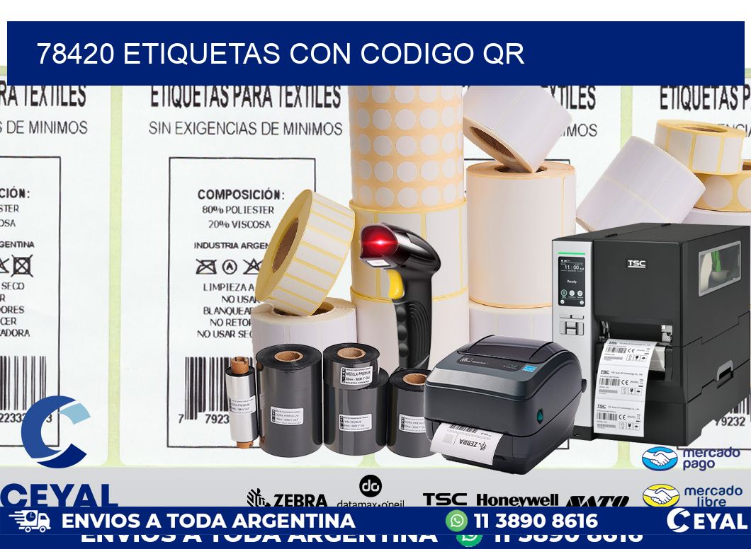 78420 ETIQUETAS CON CODIGO QR