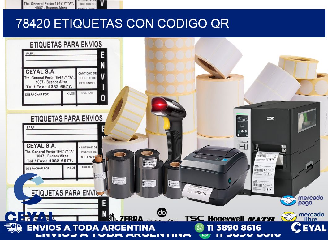78420 ETIQUETAS CON CODIGO QR