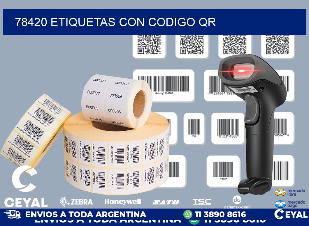 78420 ETIQUETAS CON CODIGO QR