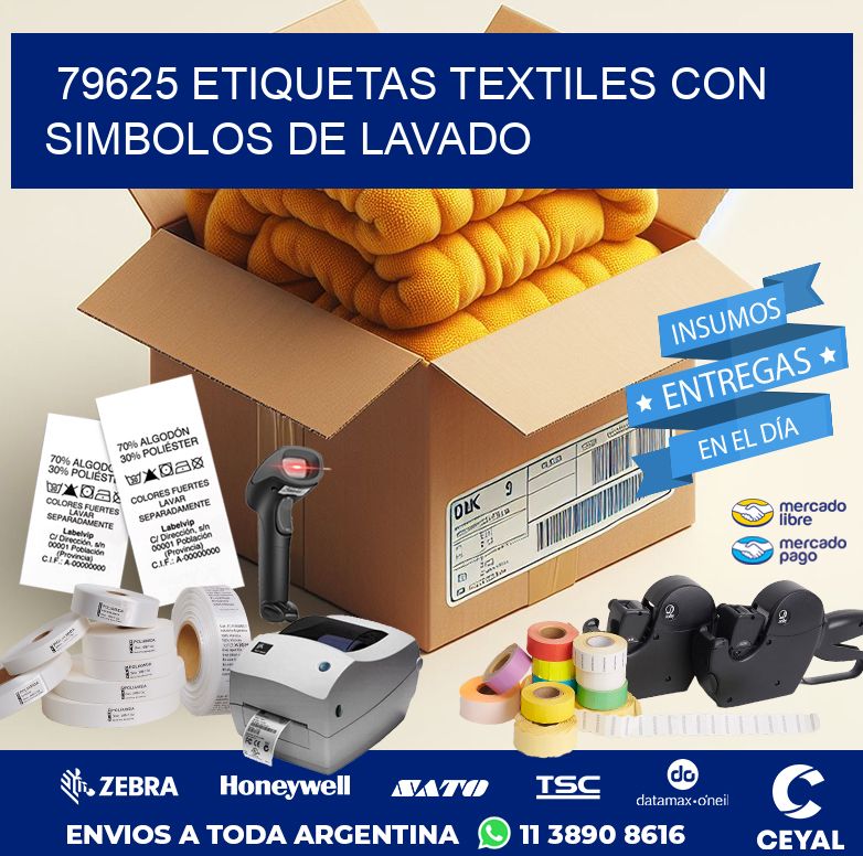 79625 ETIQUETAS TEXTILES CON SIMBOLOS DE LAVADO