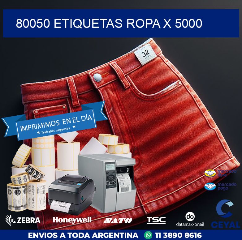 80050 ETIQUETAS ROPA X 5000