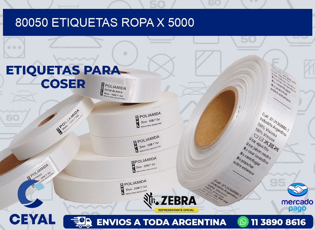 80050 ETIQUETAS ROPA X 5000