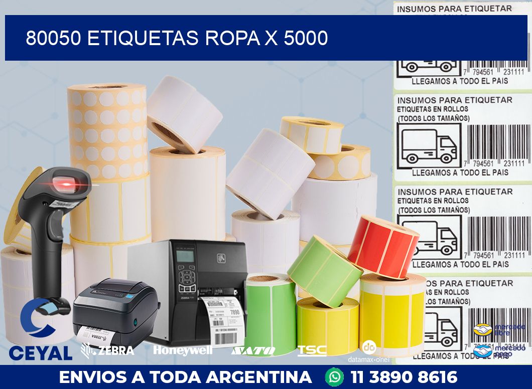 80050 ETIQUETAS ROPA X 5000