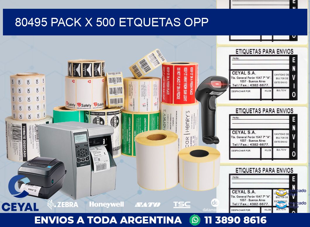 80495 PACK X 500 ETQUETAS OPP