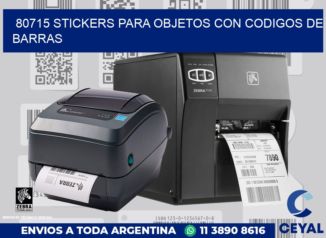 80715 STICKERS PARA OBJETOS CON CODIGOS DE BARRAS