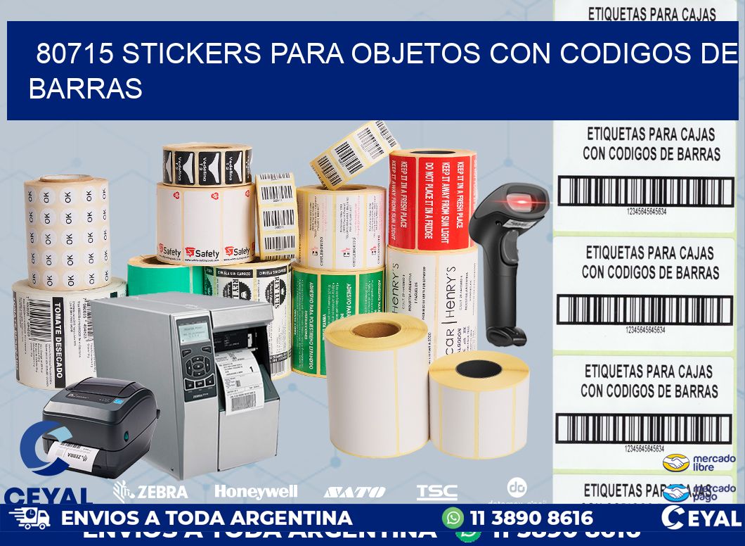 80715 STICKERS PARA OBJETOS CON CODIGOS DE BARRAS