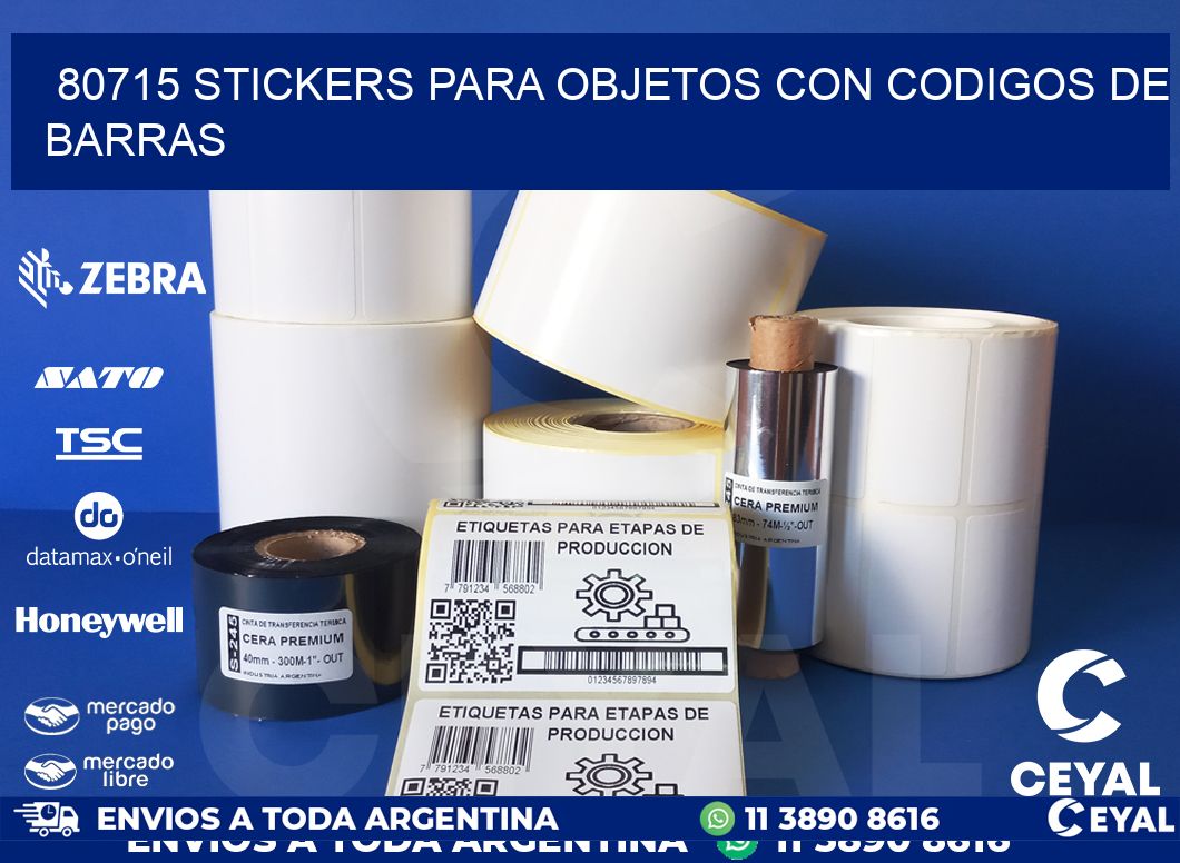 80715 STICKERS PARA OBJETOS CON CODIGOS DE BARRAS